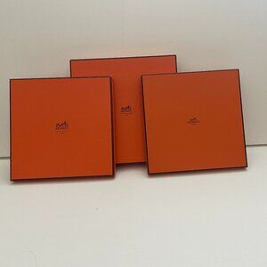 Hermes 3 storage boxes  empty  for scarf  LOT